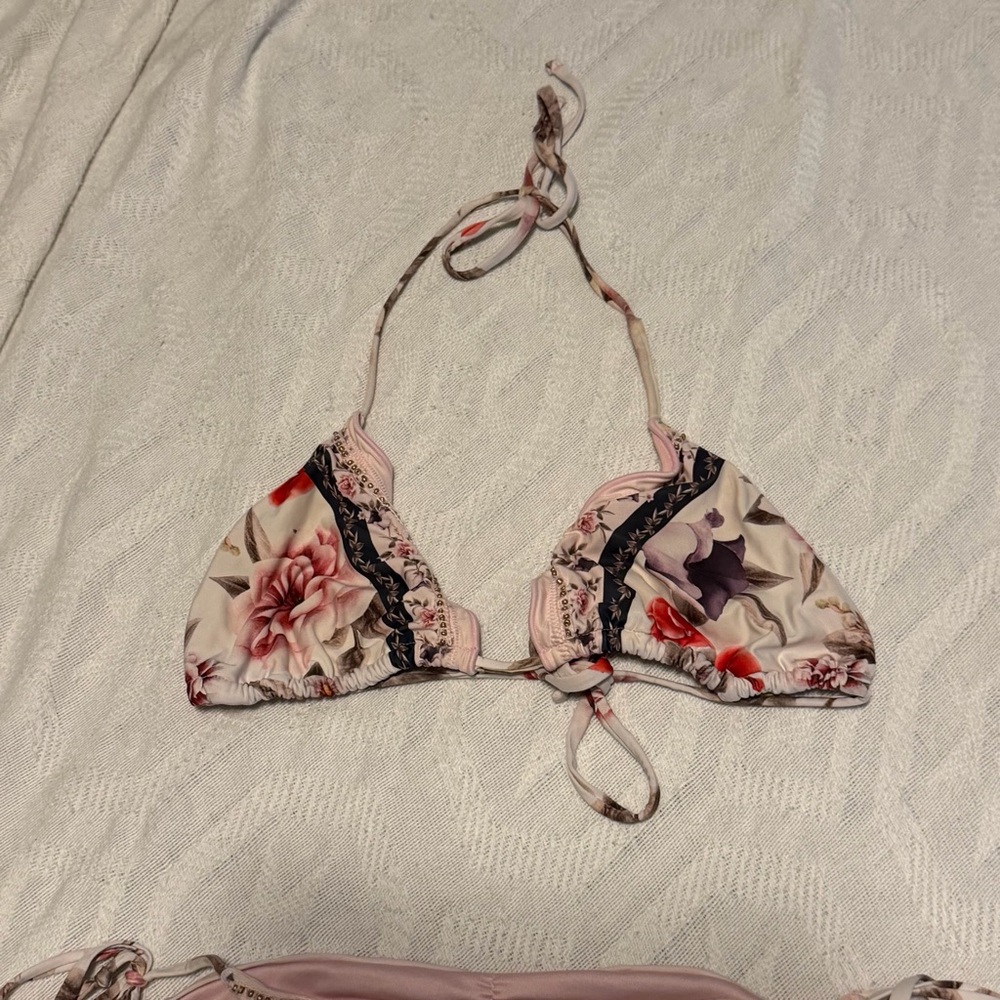 Agua Bendita two piece floral triangle teeny bikini Summer Beach pool - Picture 3 of 12